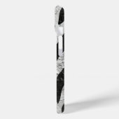 ゼブラ芸術的ストライプオレンジ&ホットピンクモノグラム Case-Mate iPhoneケース (裏面 / 左)