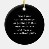 ゼブラ認識度リボンエンジェルアートオーナメント セラミックオーナメント (裏面)