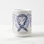 ゼブラ認識度リボンエンジェルアートマグ コーヒーマグカップ (中央)