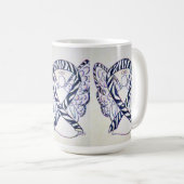 ゼブラ認識度リボンエンジェルアートマグ コーヒーマグカップ (正面右)