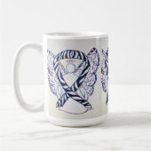 ゼブラ認識度リボンエンジェルアートマグ コーヒーマグカップ (左)