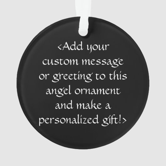 ゼブラ認識度リボンエンジェルオーナメント オーナメント (裏面)