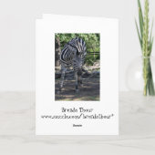 ゼブラ誕生日カード カード (裏面)