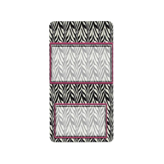 ゼブラ誕生日ハーシーミニチュアキャンディーラッパー ラベル (正面)