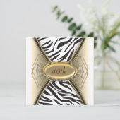 ゼブラ誕生日パーティーへの招待 招待状 (スタンド正面)