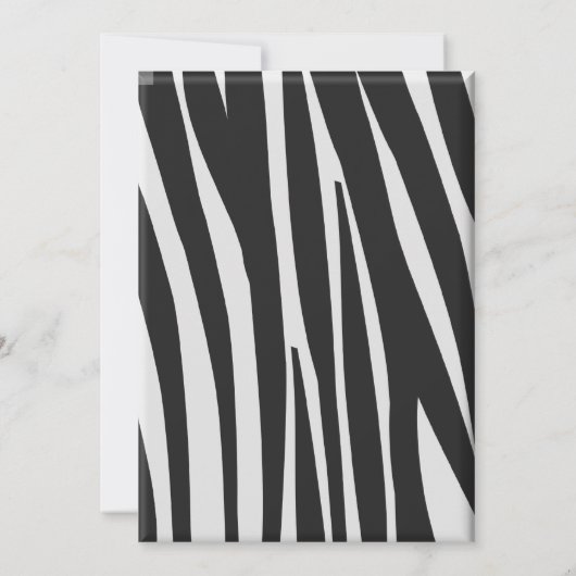 ゼブラ誕生日招待状 招待状 (裏面)