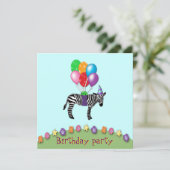 ゼブラ誕生日 招待状 (スタンド正面)