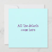 ゼブラ誕生日 招待状 (裏面)