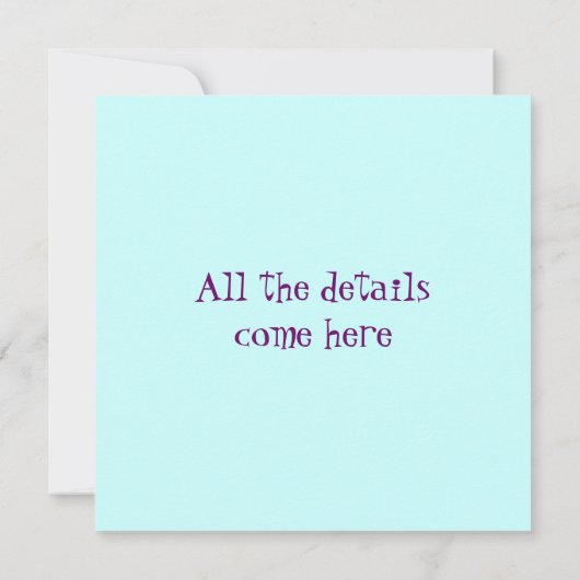 ゼブラ誕生日 招待状 (裏面)