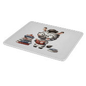 ゼブラ読の本。 カッティングボード (角)