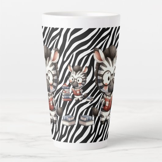 ゼブラ読の本。 カフェラテマグ (正面)