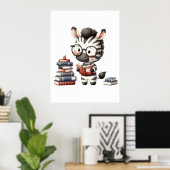 ゼブラ読の本。 ポスター (ホームオフィス)