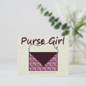 ゼブラ財布ガールポストカード ポストカード (スタンド正面)