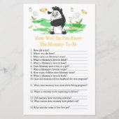 ゼブラ赤ちゃんシャワーはどんなによく知っている (正面)