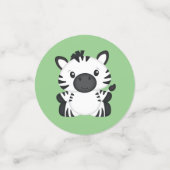 ゼブラ赤ちゃんシャワー コンフェッティ (スモール正面)