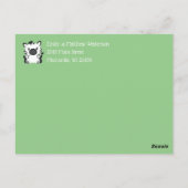 ゼブラ赤ちゃんシャワー ポストカード (裏面)