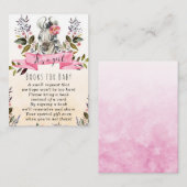 ゼブラ赤ちゃん女の子の本ベビーリクエストカード エンクロージャーカード (正面/裏面)