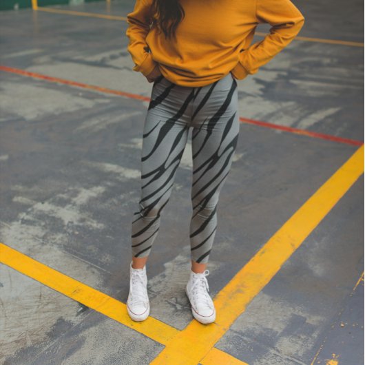 ゼブラ野生動物パターン レギンス