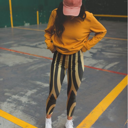 ゼブラ野生動物パターン レギンス