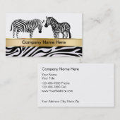 ゼブラ野生生物の名刺 名刺 (正面/裏面)