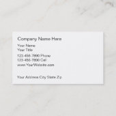 ゼブラ野生生物の名刺 名刺 (裏面)