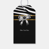 ゼブラ金ゴールド白黒パール ギフトタグ (裏面)