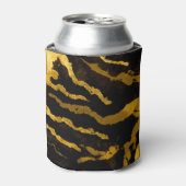 ゼブラ金ゴールド絞り染めパターン 缶クーラー (缶正面)