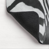 ゼブラ顔と肩のクローズアップ マウスパッド (コーナー)