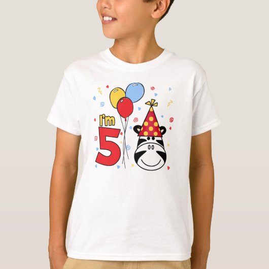 ゼブラ顔5th誕生日 tシャツ (正面)