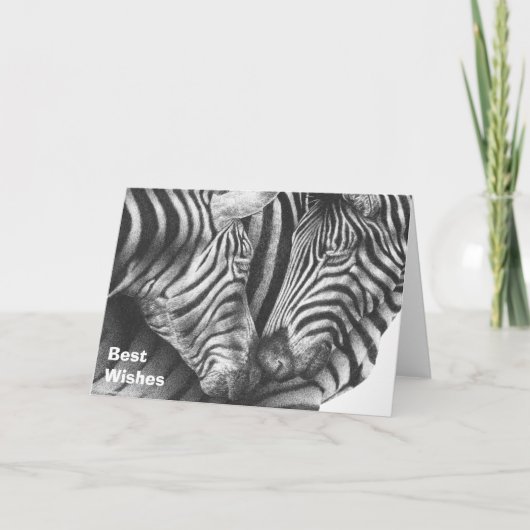 ゼブラ魅力的ス誕生日カード カード (正面)