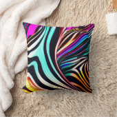 ゼブラ鮮やかプリント クッション (ブランケット)