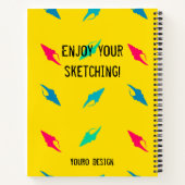 ゼブラ黄色のスケッチ ノートブック (裏面)