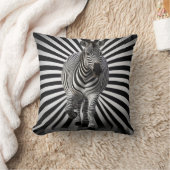 ゼブラ黒と白の幻想 クッション (ブランケット)