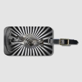 ゼブラ黒と白の幻想 ラゲッジタグ (正面横)