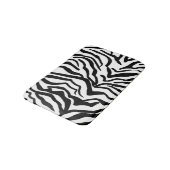 ゼブラ黒と白の非表示のファーパターン バスマット (アングル)