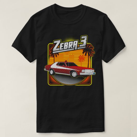 ゼブラ3通り機 Tシャツ (デザイン正面)