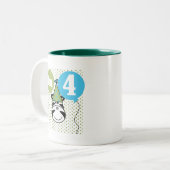 ゼブラ4th誕生日Tシャツとギフト ツートーンマグカップ (正面左)