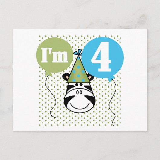 ゼブラ4th誕生日Tシャツとギフト ポストカード (正面)