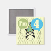 ゼブラ4th誕生日Tシャツとギフト マグネット (正面/裏面)