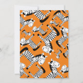 ゼブラ・アニマル・キッドバースデーパーティ招待状 招待状 (裏面)