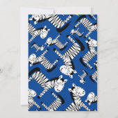 ゼブラ・アニマル・キッドバースデーパーティ招待状 招待状 (裏面)