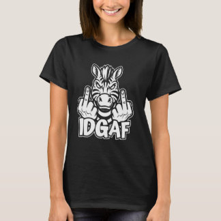 ゼブラ – アフリカの動物の野生動物ストライプのIdgaf Tシャツ