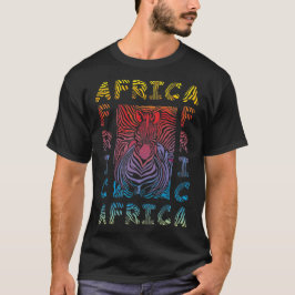 ゼブラ-アフリカの背景 Tシャツ