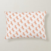 ゼブラ オレンジとホワイト シルエット アクセントクッション (正面)