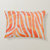 ゼブラ オレンジとホワイト シルエット アクセントクッション (裏面)