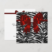 ゼブラ オールオケージョン 赤黒 招待状 (正面/裏面)