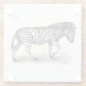 「ゼブラ」 ガラスコースター (裏面)