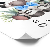 ゼブラ サファリ ぬりえポスター - ジャングルの壁飾り ポスター (角)