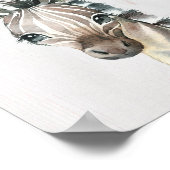 ゼブラ サファリ ジャングル ぬりえ 幼児 アート プリント (角)