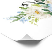 ゼブラ，サファリ，ジャングル，青い花，男の子の子供部屋 フォトプリント            (角)